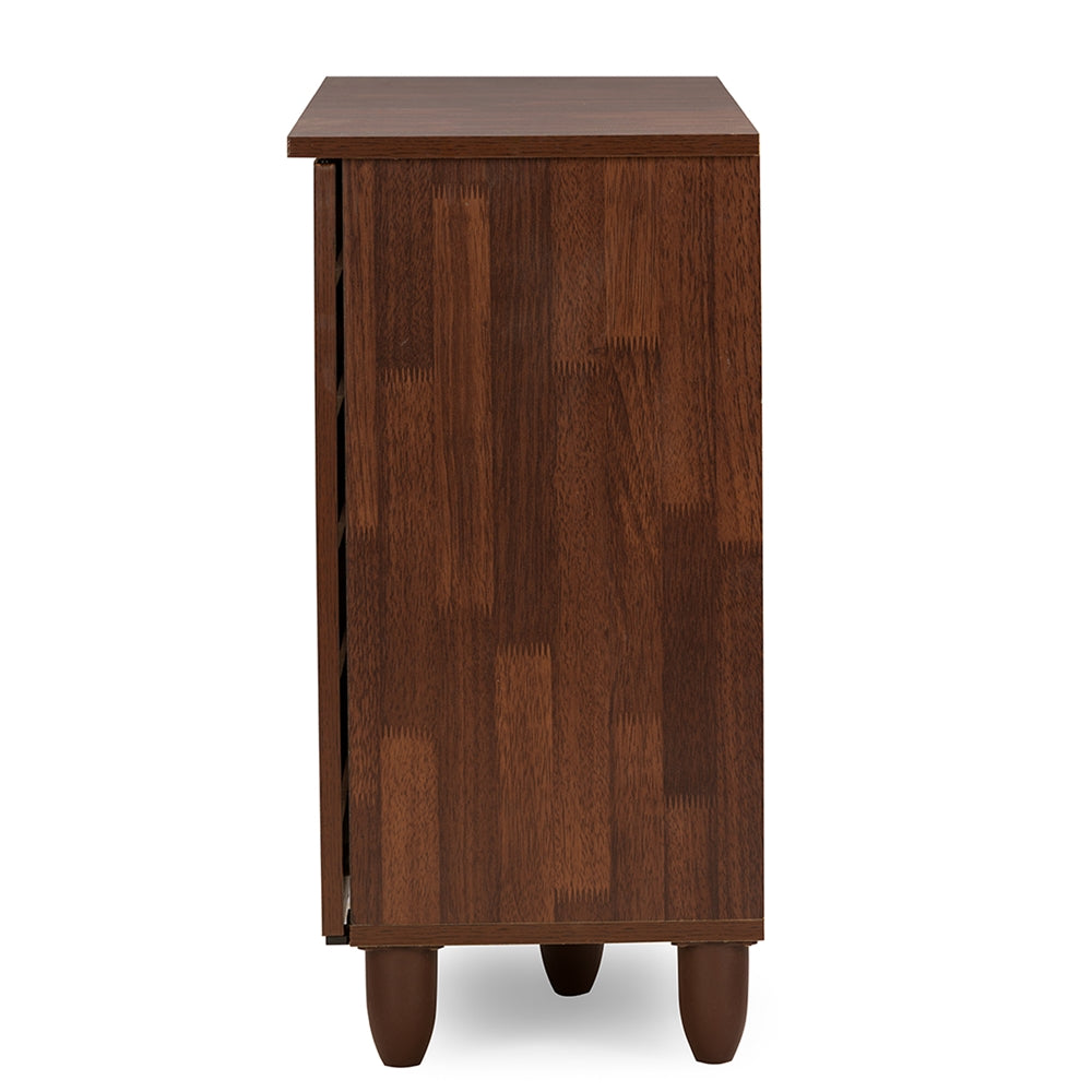 Baxton Studio - Gisela Shoe Cabinet in Brown - SC865513-Dirty Oak view 5