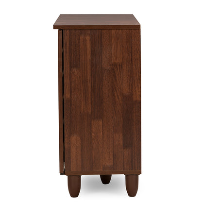 Baxton Studio - Gisela Shoe Cabinet in Brown - SC865513-Dirty Oak view 5