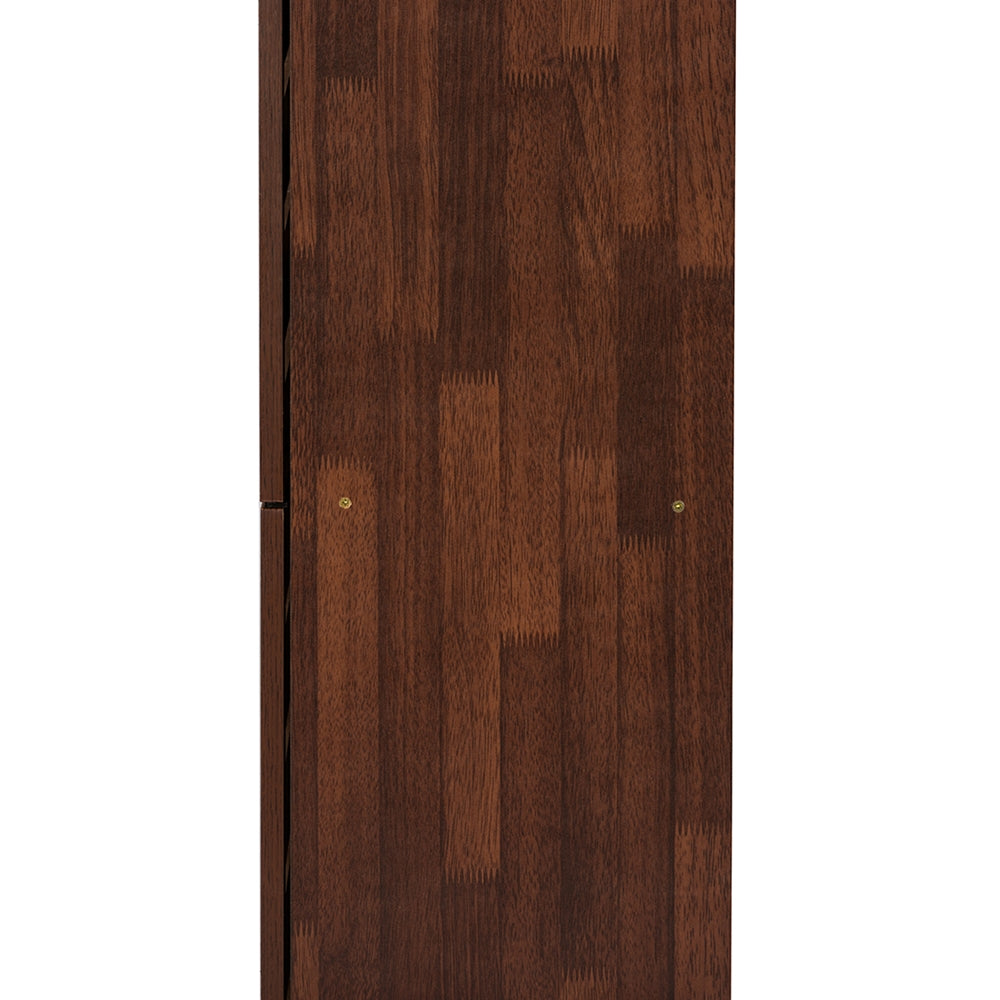 Baxton Studio - Gisela Shoe Cabinet in Brown/White - SC865514-Dirty Oak/White view 7