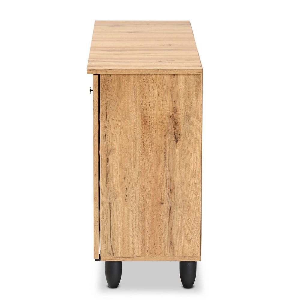 Baxton Studio - Gisela Shoe Cabinet in Oak Brown/Black - SC865513M-Wotan Oak view 4