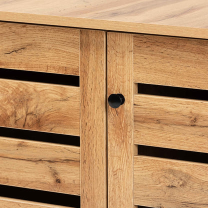 Baxton Studio - Gisela Shoe Cabinet in Oak Brown/Black - SC865513M-Wotan Oak view 5