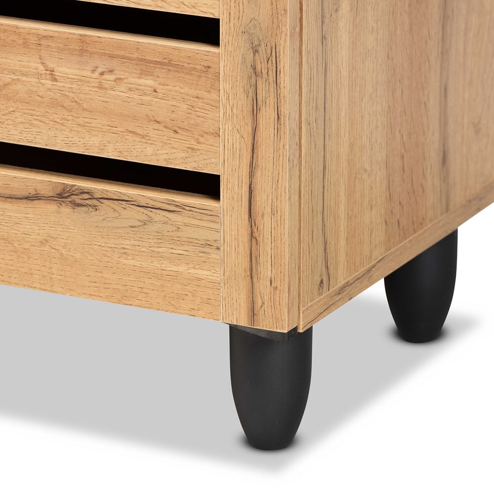 Baxton Studio - Gisela Shoe Cabinet in Oak Brown/Black - SC865513M-Wotan Oak view 6