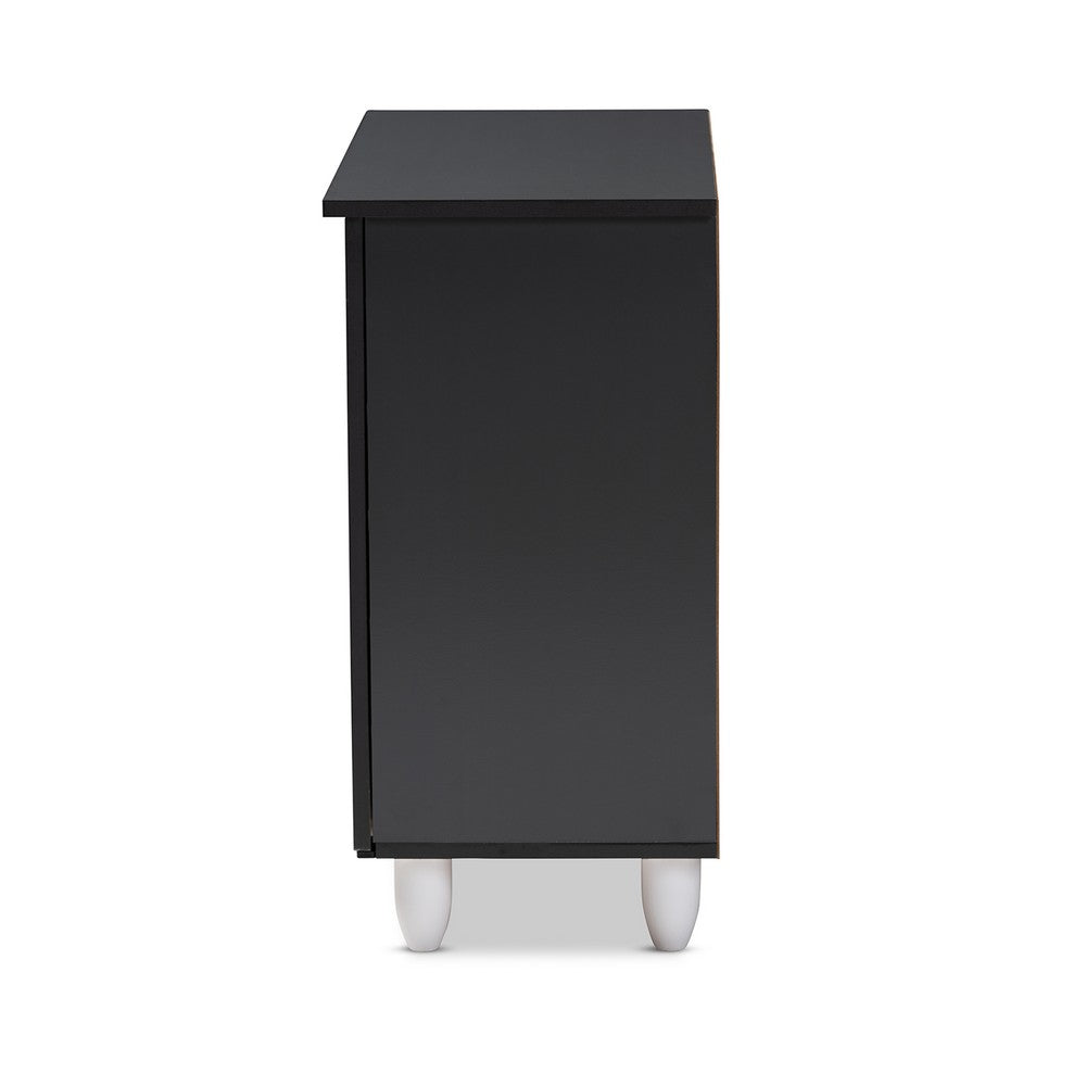Baxton Studio - Gisela Shoe Cabinet in Oak/Dark Gray - SC865512M-Sonama Oak/Dark Grey-Shoe Cabinet view 4