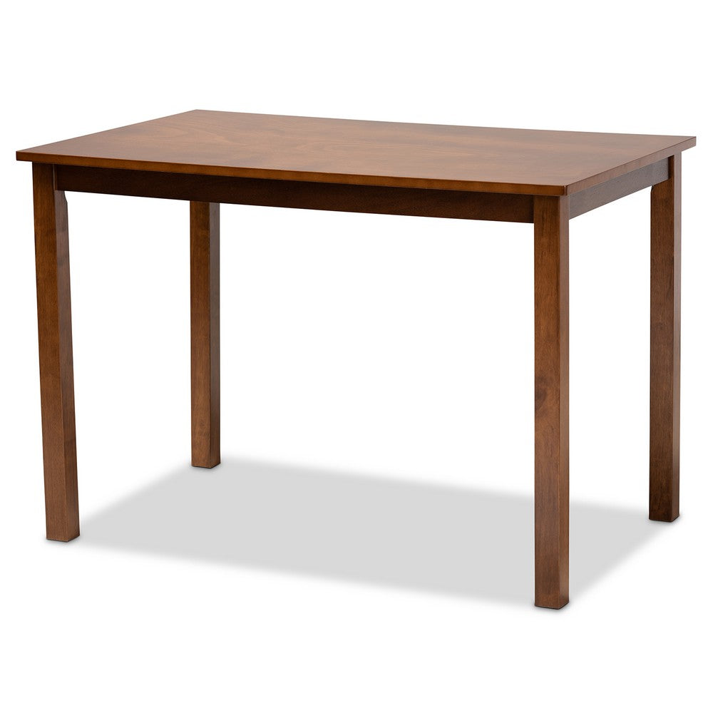 Baxton Studio - Glenda Dining Set in Greyish Beige/Walnut Brown - BBT5267-Greyish Beige/Walnut-7PC Dining Set view 3