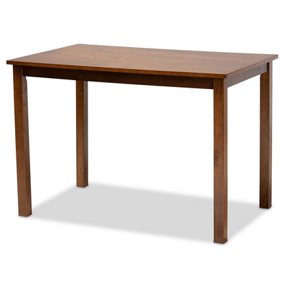Baxton Studio - Glenda Dining Set in Greyish Beige/Walnut Brown - BBT5267-Greyish Beige/Walnut-7PC Dining Set view 3