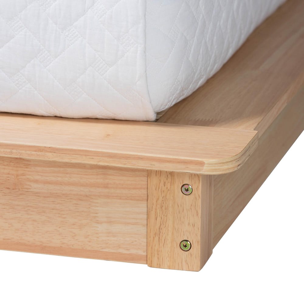 Baxton Studio - Glennis Queen Size Bed in Natural Brown - SW8611-Natural/Rattan-Queen view 5