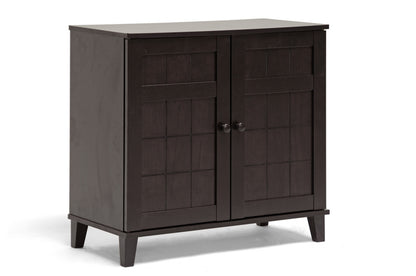 Baxton Studio - Glidden Shoe Cabinet in Dark Brown - FP-1201 view 1