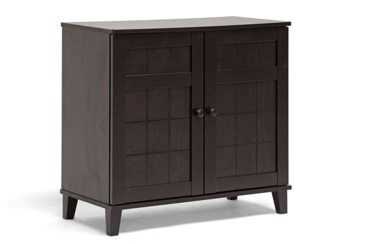 Baxton Studio - Glidden Shoe Cabinet in Dark Brown - FP-1201 view 1