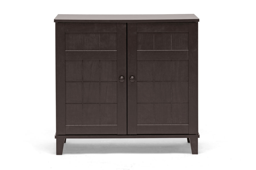 Baxton Studio - Glidden Shoe Cabinet in Dark Brown - FP-1201 view 2