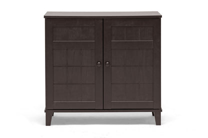 Baxton Studio - Glidden Shoe Cabinet in Dark Brown - FP-1201 view 2