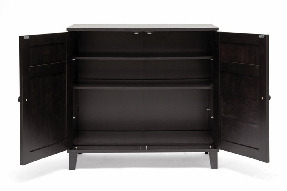 Baxton Studio - Glidden Shoe Cabinet in Dark Brown - FP-1201 view 3