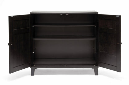 Baxton Studio - Glidden Shoe Cabinet in Dark Brown - FP-1201 view 3