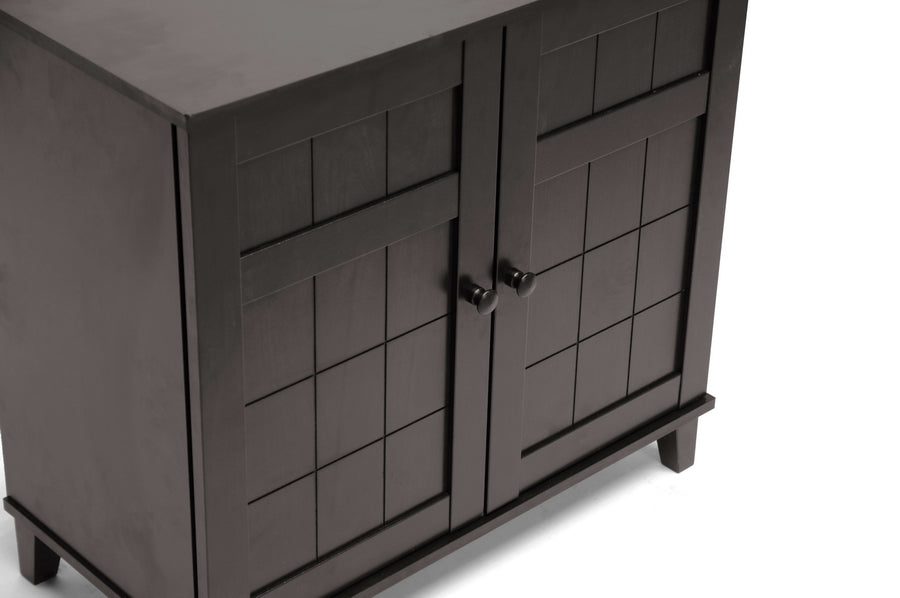 Baxton Studio - Glidden Shoe Cabinet in Dark Brown - FP-1201 view 4