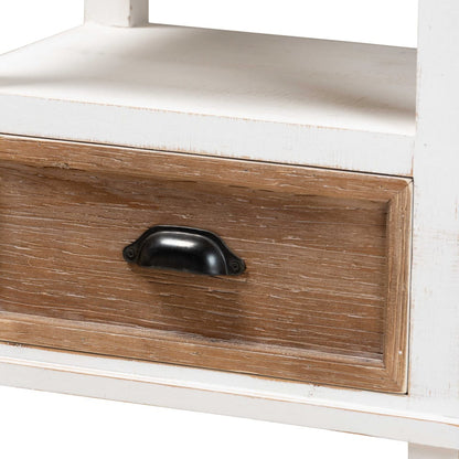 Baxton Studio - Glynn End Table in White/Oak Brown - JY19Y1063-White/Oak-ET view 5
