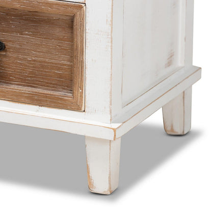 Baxton Studio - Glynn End Table in White/Oak Brown - JY19Y1063-White/Oak-ET view 6