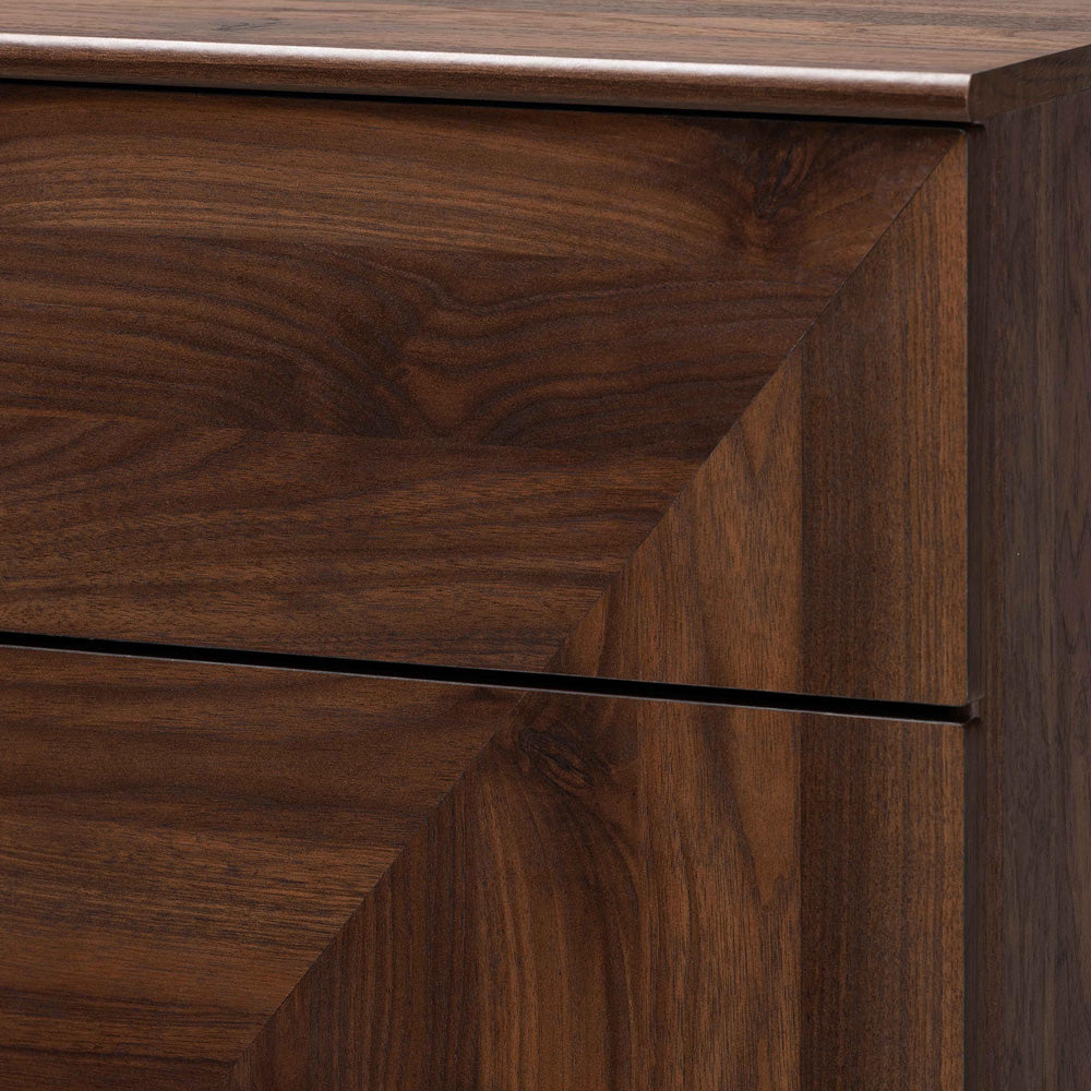 Baxton Studio - Graceland Chest in Walnut Brown/Gold - LV45COD4523WI-CLB-5DW-Chest view 5