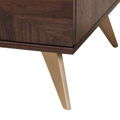Baxton Studio - Graceland Coffee Table in Walnut Brown/Gold - LV45CFT4514WI-CLB-Coffee Table view 7