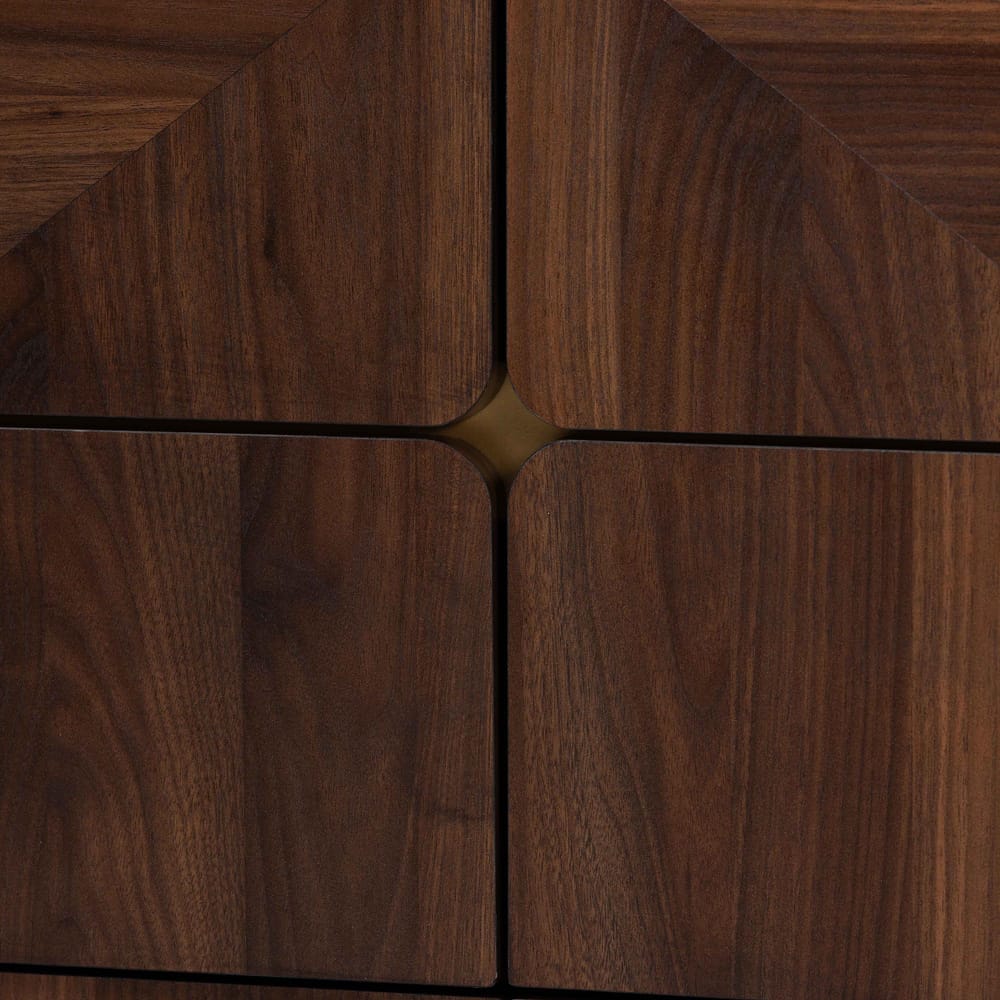 Baxton Studio - Graceland Dresser in Walnut Brown/Gold - LV45COD45231WI-CLB-6DW-Dresser view 5
