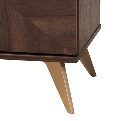 Baxton Studio - Graceland Dresser in Walnut Brown/Gold - LV45COD45231WI-CLB-6DW-Dresser view 6