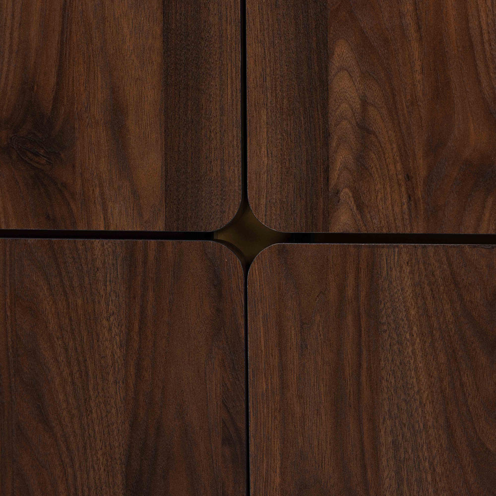 Baxton Studio - Graceland Shoe Cabinet in Walnut Brown/Gold - LV45SC4515WI-CLB-Shoe Cabinet view 5