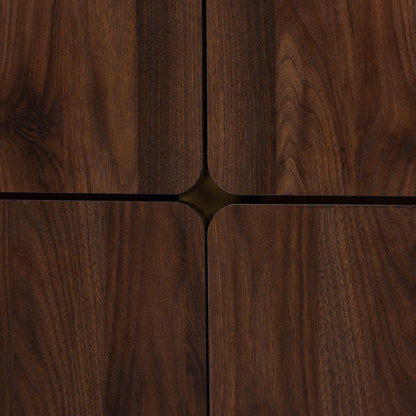 Baxton Studio - Graceland Shoe Cabinet in Walnut Brown/Gold - LV45SC4515WI-CLB-Shoe Cabinet view 5