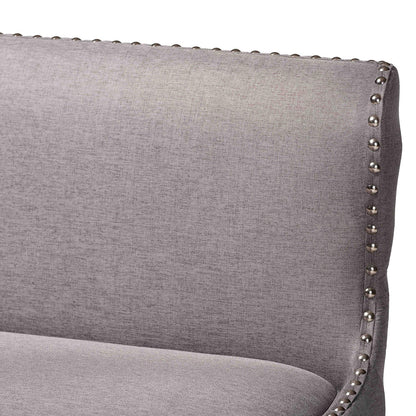 Baxton Studio - Gradisca Bar Bench in Grey - BBT5218-Grey Bench view 5
