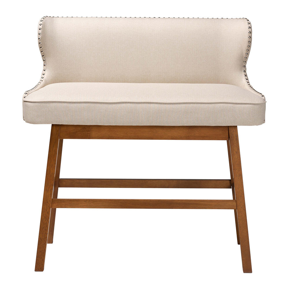 Baxton Studio - Gradisca Bar Bench in Light Beige - BBT5218-Beige Bench view 2