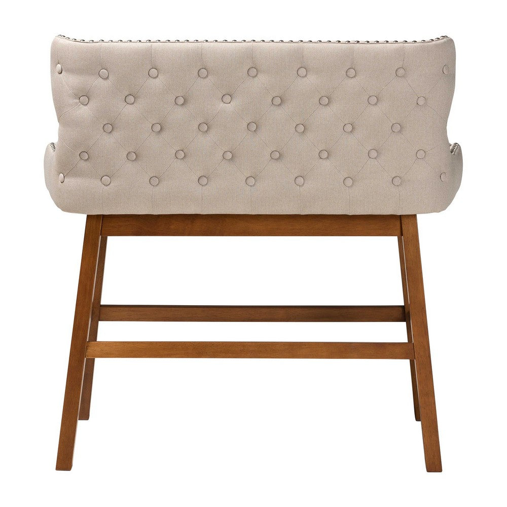 Baxton Studio - Gradisca Bar Bench in Light Beige - BBT5218-Beige Bench view 4