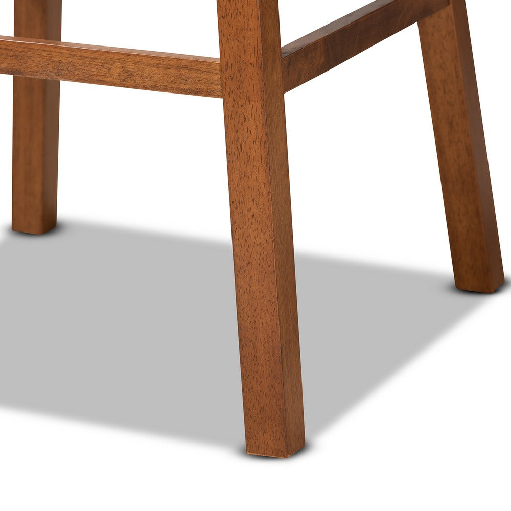 Baxton Studio - Gradisca Set of 2 Bar Stools in Tan/Walnut Brown - BBT5246B-Tan/Walnut-BS view 6