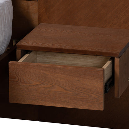 Baxton Studio - Graham Queen Size Bed in Ash Walnut - MG0107-Ash Walnut-Queen view 6