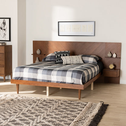Baxton Studio - Graham Queen Size Bed in Ash Walnut - MG0107-Ash Walnut-Queen view 9