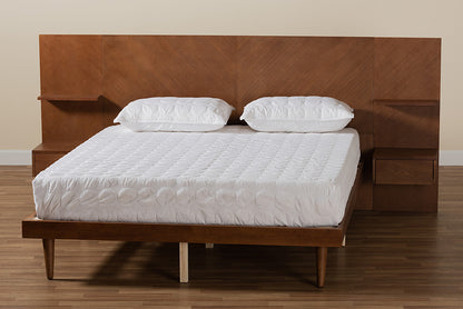 Baxton Studio - Graham Queen Size Bed in Ash Walnut - MG0107-Ash Walnut-Queen view 10