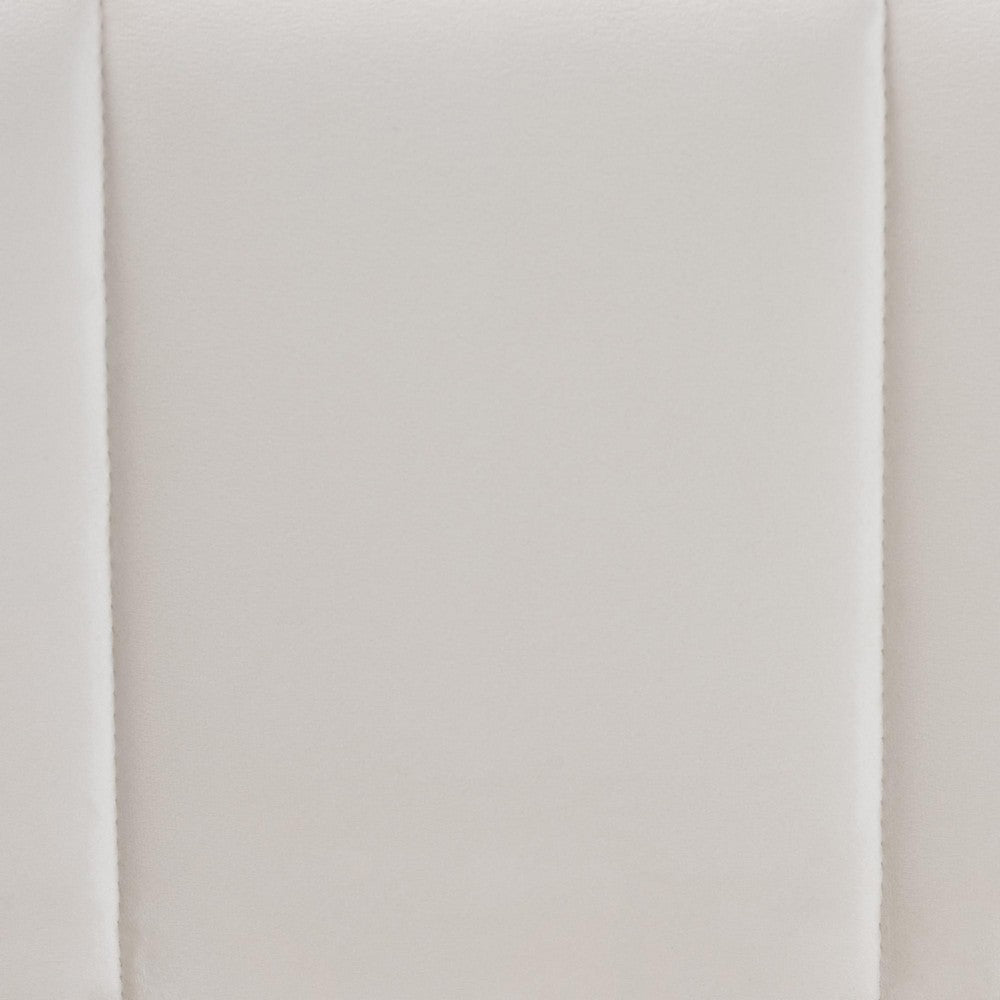 Baxton Studio - Granger Queen Size Bed in Alabaster White - BBT61347-Alabaster White Velvet/White Washed Oak-Queen view 6