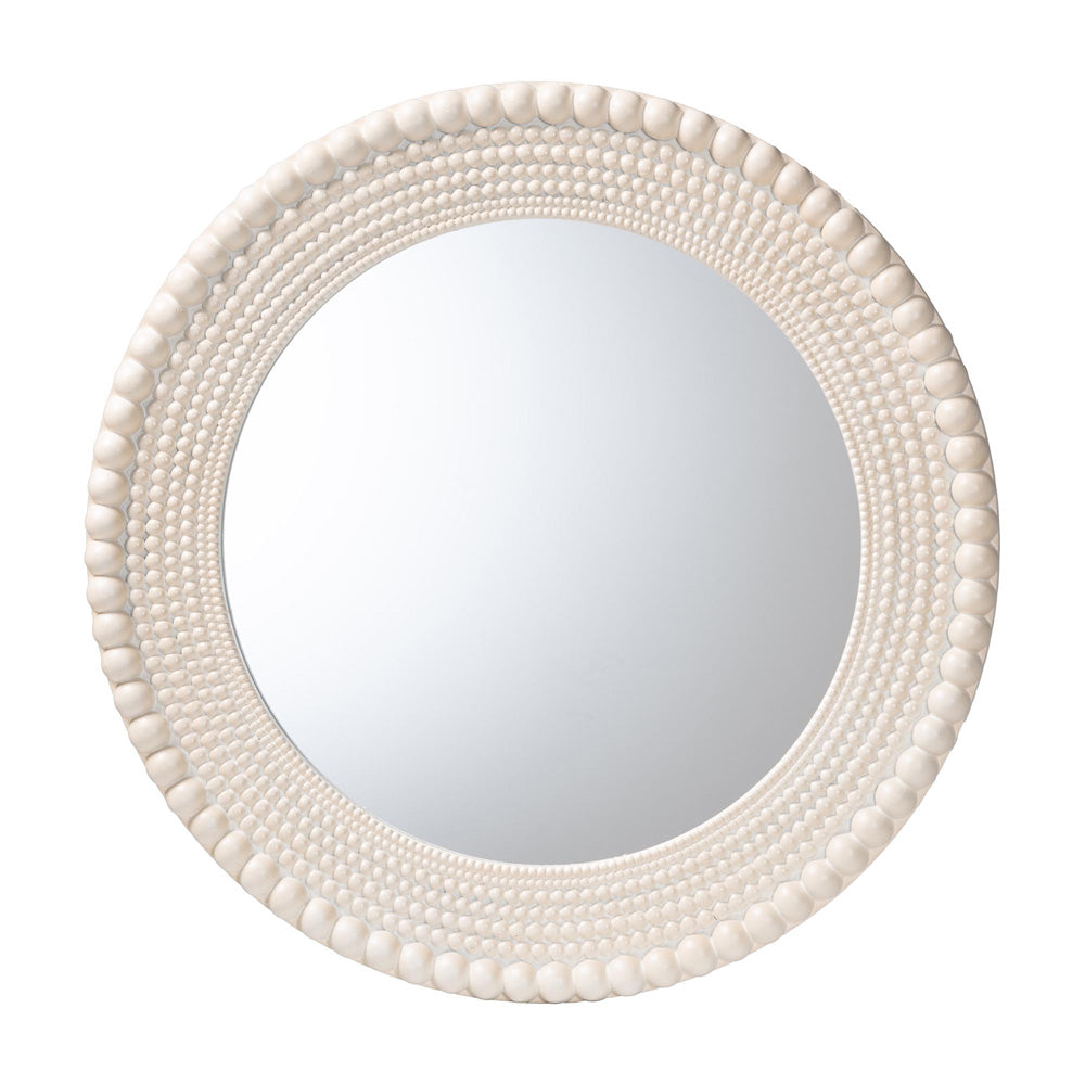 Baxton Studio - Grazia Mirror in Pearl White  - JY23A389-Mirror view 1