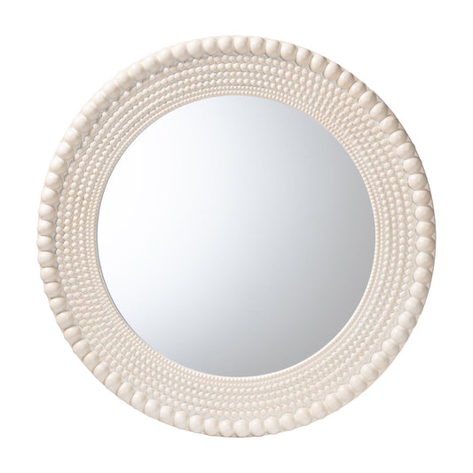 Baxton Studio - Grazia Mirror in Pearl White  - JY23A389-Mirror view 1