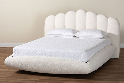 Baxton Studio - Grenier King Size Bed - BBT61329-Floating Bed-Cream-King view 7