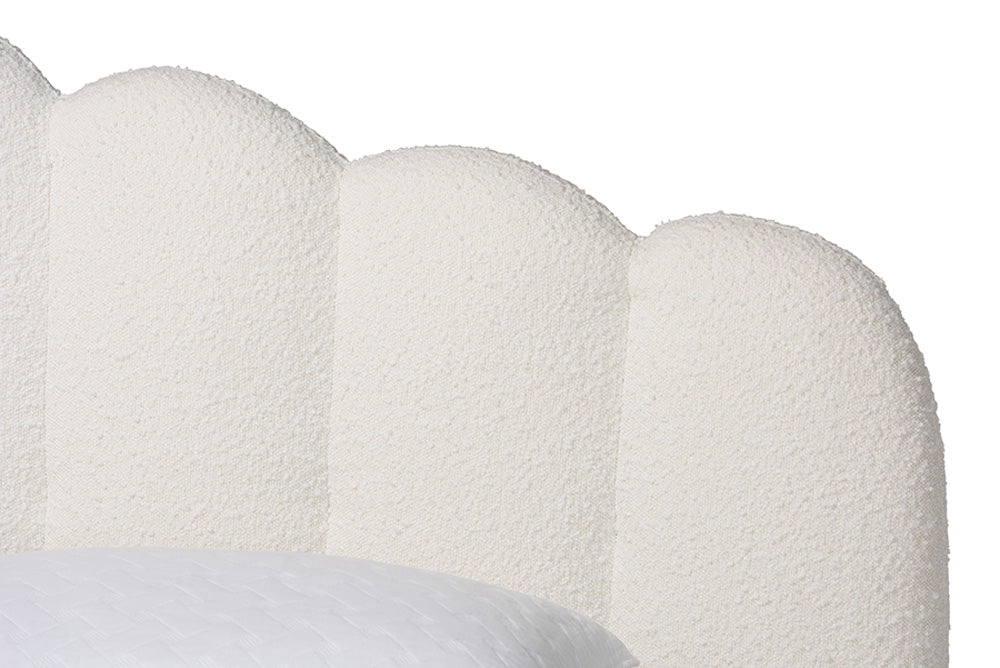 Baxton Studio - Grenier Queen Size Bed - BBT61329-Floating Bed-Cream-Queen view 4