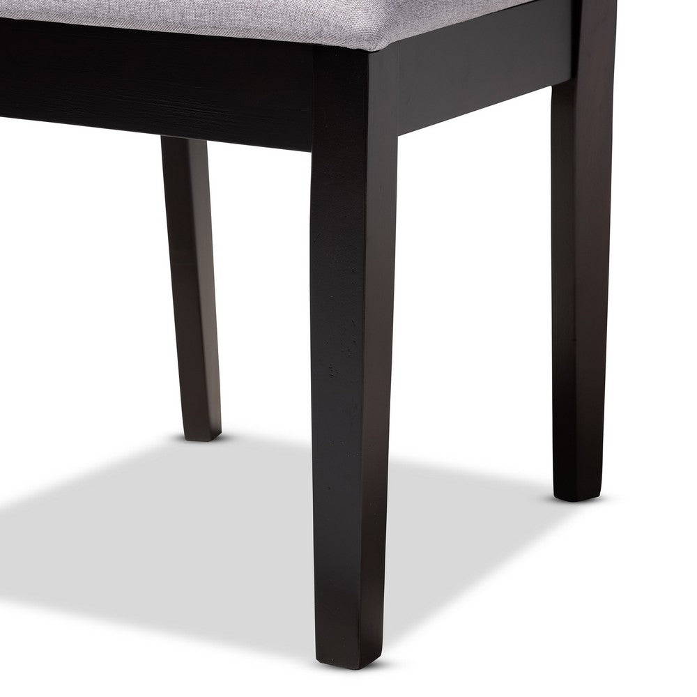 Baxton Studio - Gustavo Dining Set in Grey/Dark Brown - RH317C-Grey/Dark Brown-6PC Dining Set view 7