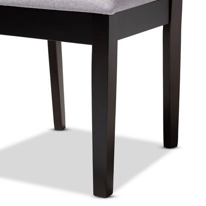 Baxton Studio - Gustavo Dining Set in Grey/Dark Brown - RH317C-Grey/Dark Brown-6PC Dining Set view 7