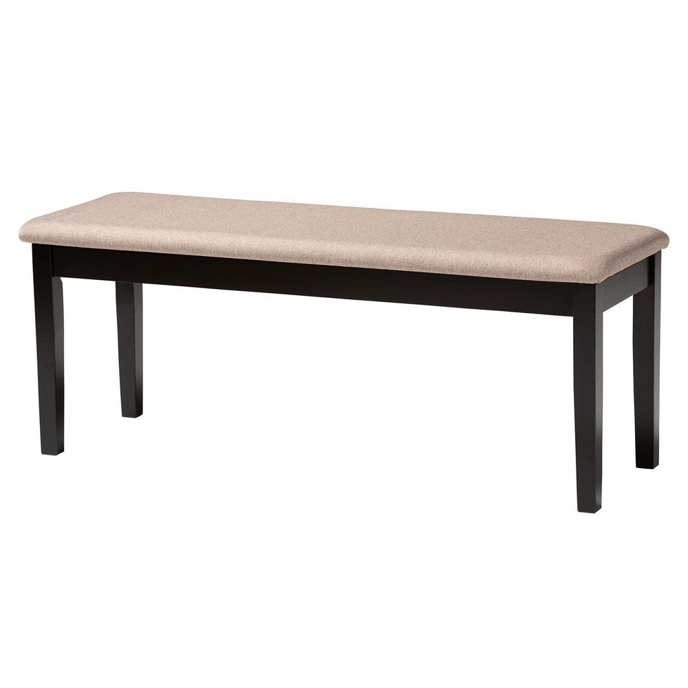 Baxton Studio - Gustavo Dining Set in Sand/Dark Brown - RH317C-Sand/Dark Brown-6PC Dining Set view 3