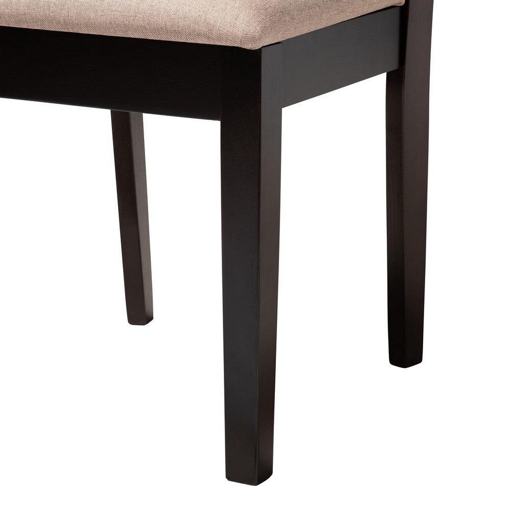 Baxton Studio - Gustavo Dining Set in Sand/Dark Brown - RH317C-Sand/Dark Brown-6PC Dining Set view 7