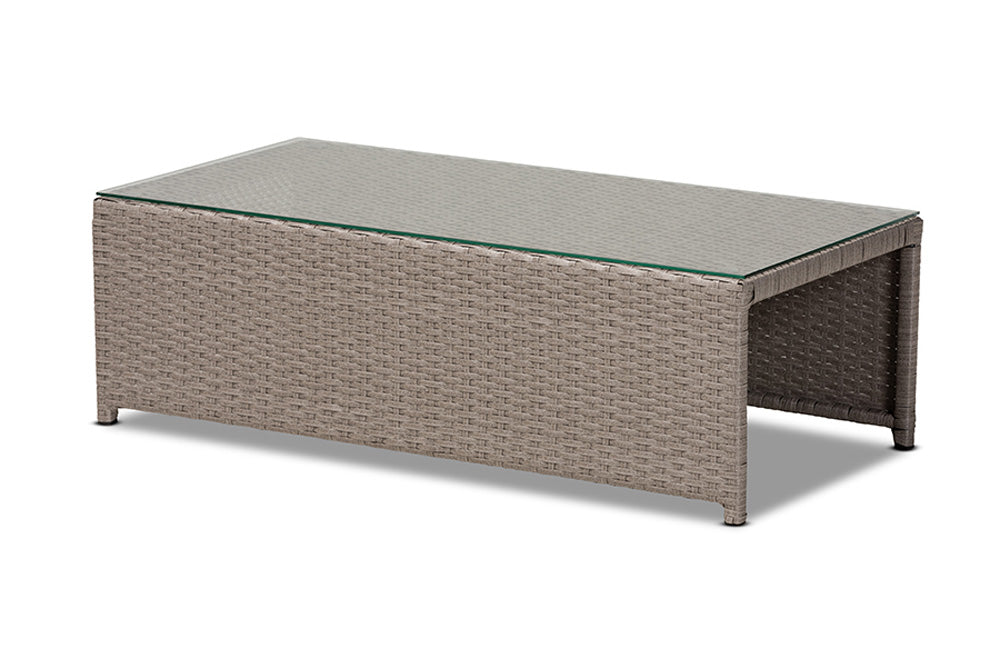 Baxton Studio - Haina Patio Set - MLM-210592-Light Grey view 3