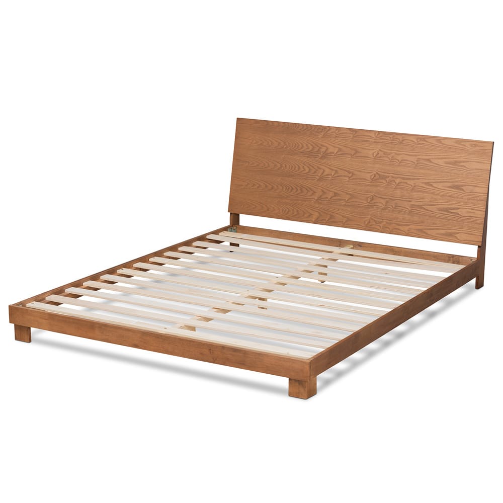 Baxton Studio - Haines King Size Bed in Walnut Brown - MG-0050-Ash Walnut-King view 3