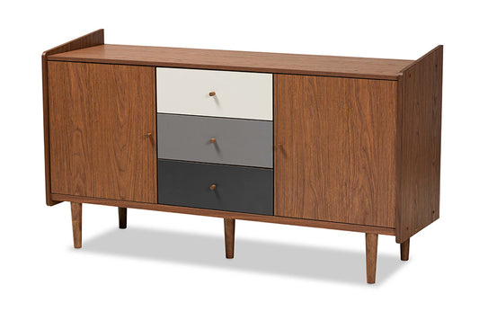 Baxton Studio - Halden Sideboard - FP-11022-Grey/Walnut-Sideboard view 1