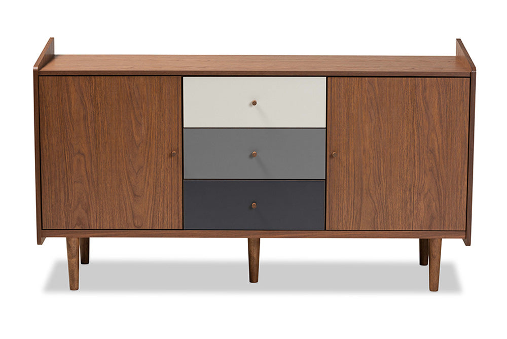 Baxton Studio - Halden Sideboard - FP-11022-Grey/Walnut-Sideboard view 3