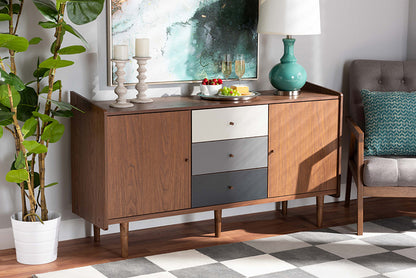Baxton Studio - Halden Sideboard - FP-11022-Grey/Walnut-Sideboard view 5