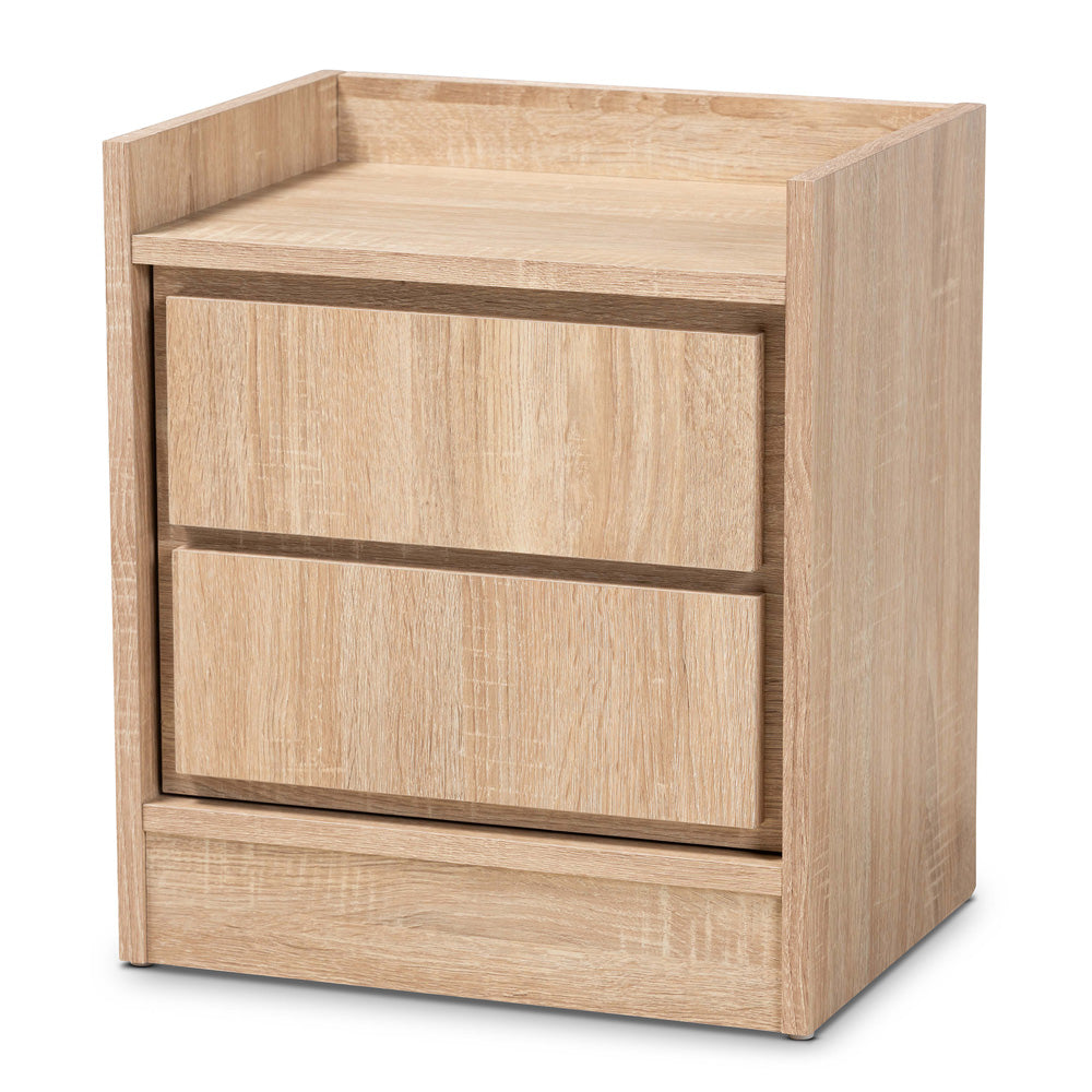 Baxton Studio - Hale Nightstand in Oak brown - ET8003-Oak-NS view 1