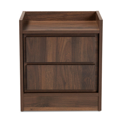 Baxton Studio - Hale Nightstand in Walnut brown - ET8003-Walnut-NS view 3