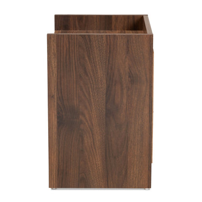 Baxton Studio - Hale Nightstand in Walnut brown - ET8003-Walnut-NS view 4
