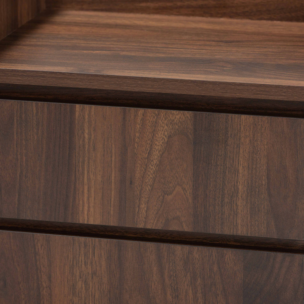 Baxton Studio - Hale Nightstand in Walnut brown - ET8003-Walnut-NS view 5